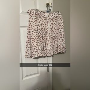 White and mauve skirt